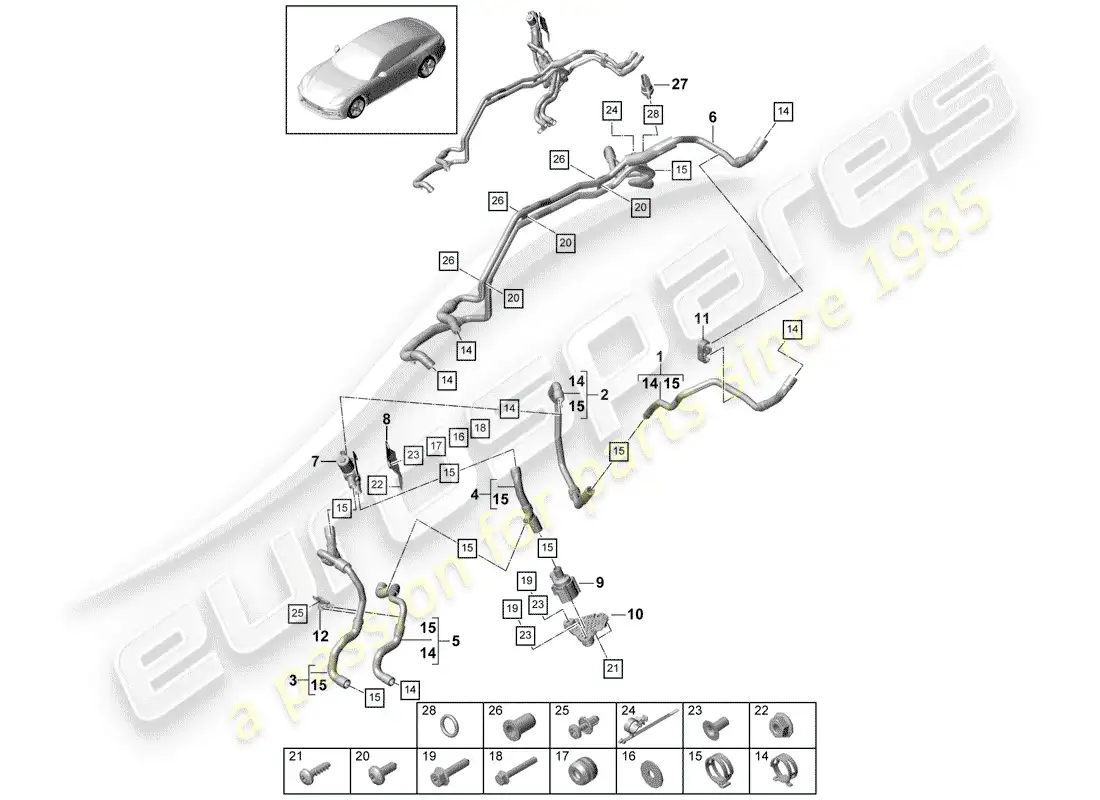 porsche 2017 (panamera 971-1) heater part diagram