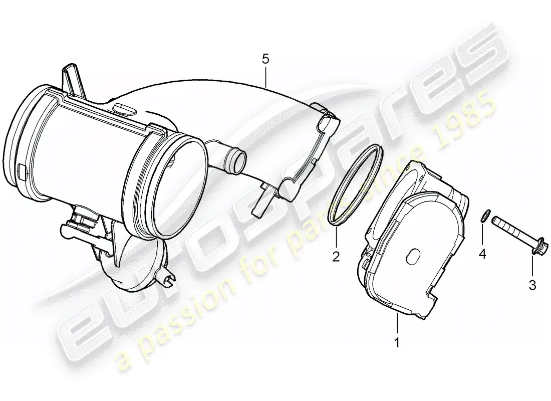 porsche 2008 (987 boxster) throttle body parts diagram