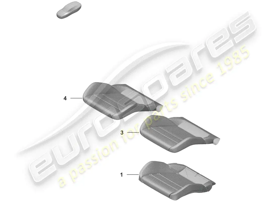 porsche 2019 (992-1) foam part parts diagram