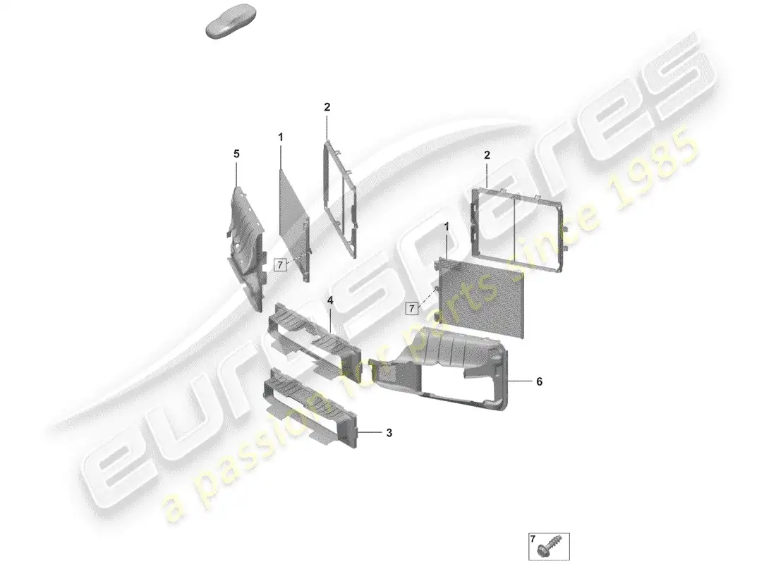 porsche 2020 (992-1) air condtioner condenser parts diagram