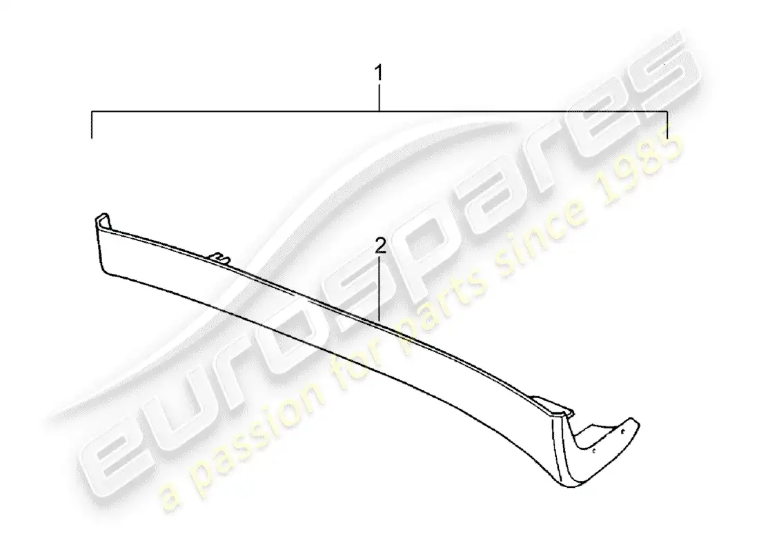 porsche 1985 (tequipment) side member trim parts diagram