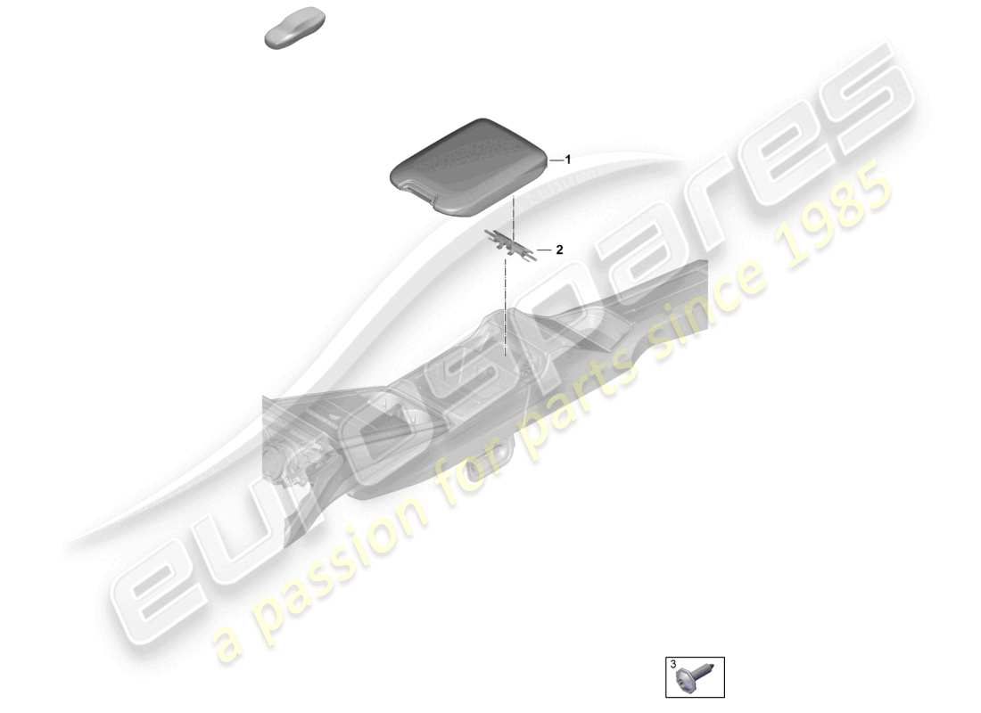 porsche 2025 (panamera 976) armrest front cover with lettering centre console turbo turbo s gts part diagram