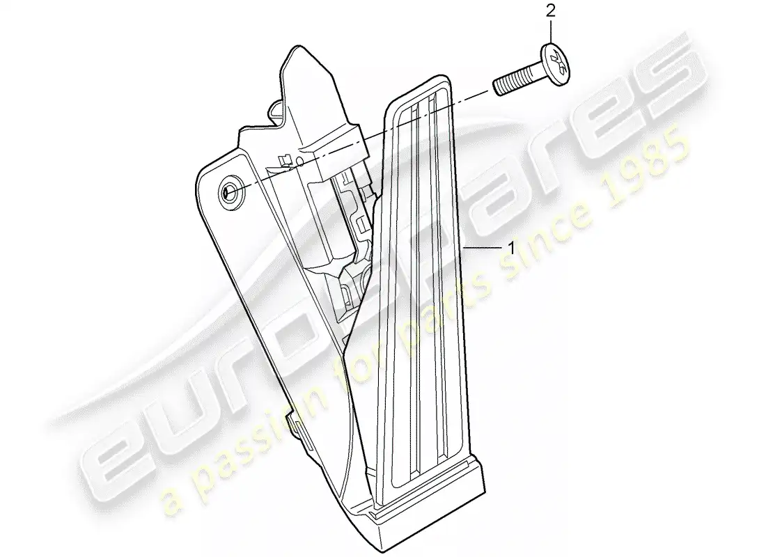 porsche 2009 997-2 turbo / gt2 pedals parts diagram
