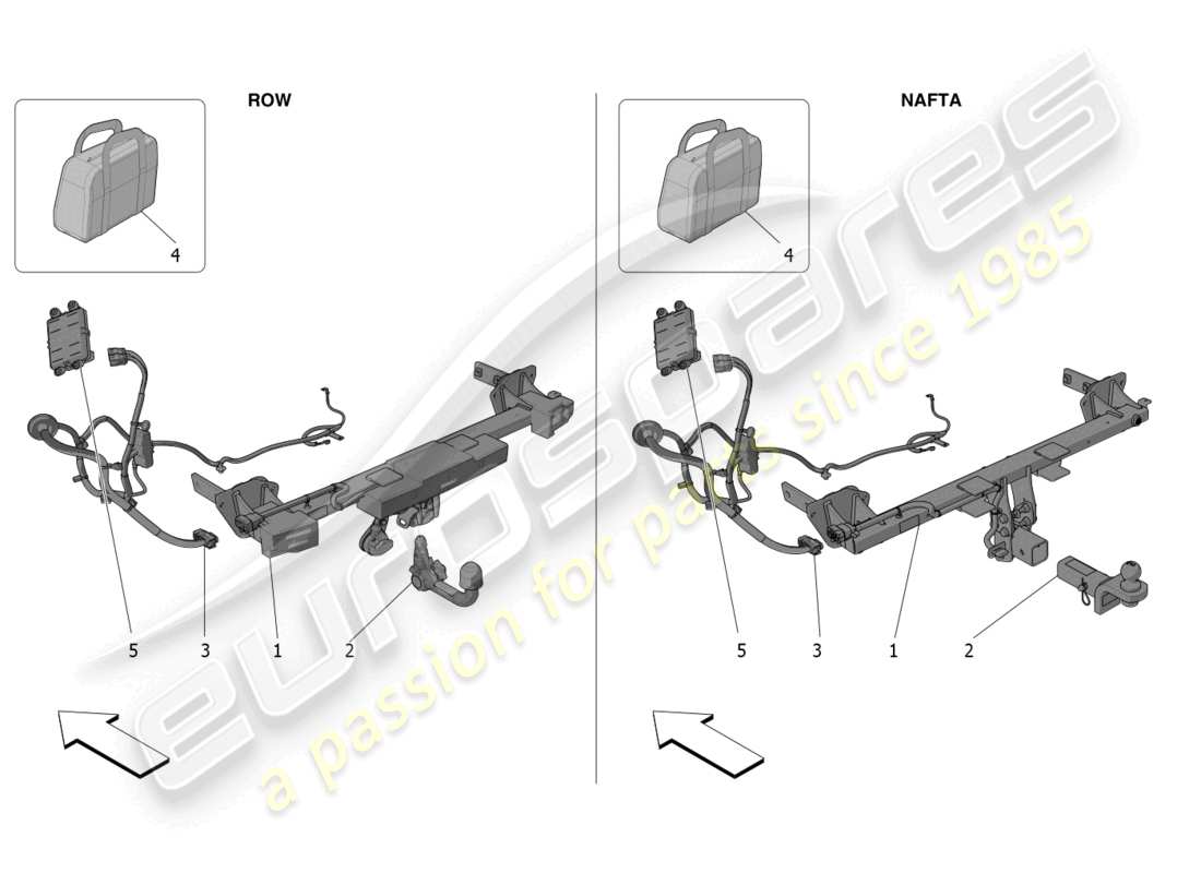 maserati grecale gt (2023) standard provided part diagram