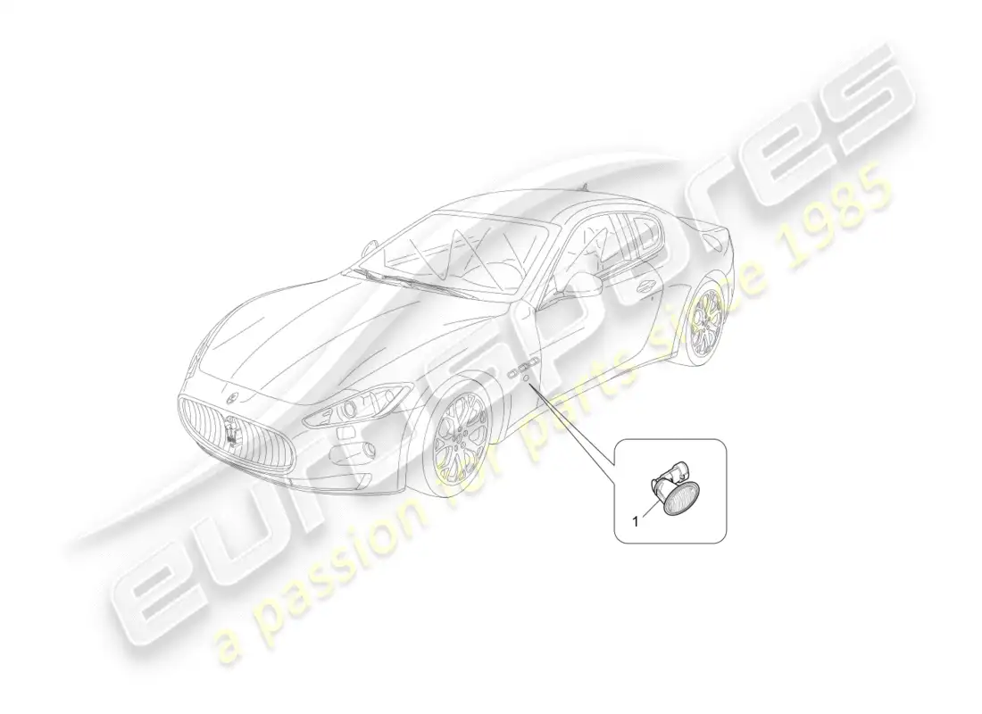 maserati granturismo (2010) side light clusters parts diagram