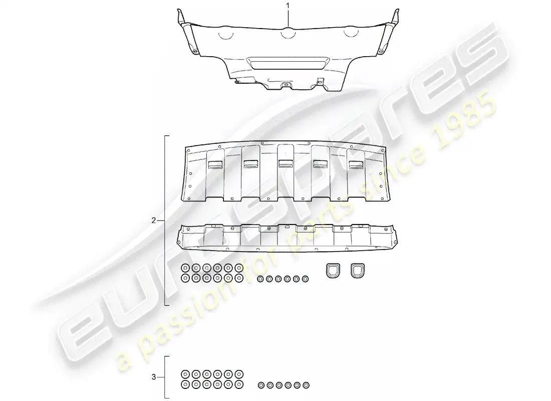 porsche 2013 (tequipment cayenne) underbody protection parts diagram