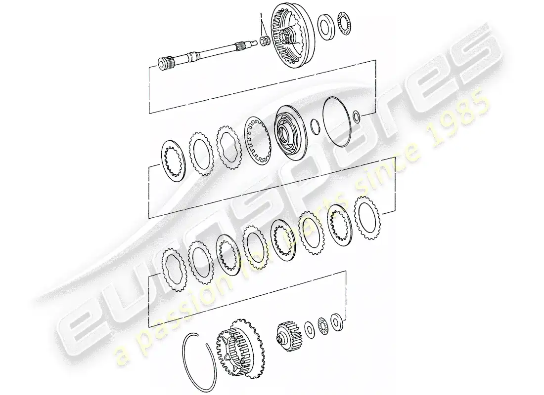 porsche 1996 (993) tiptronic - drive shaft parts diagram