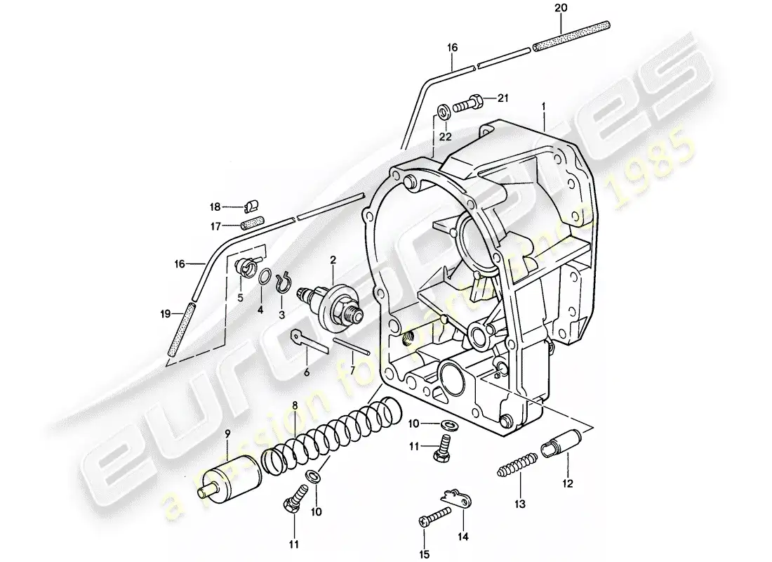 porsche 1982 (928) transmission case - 3 - automatic transmission parts diagram