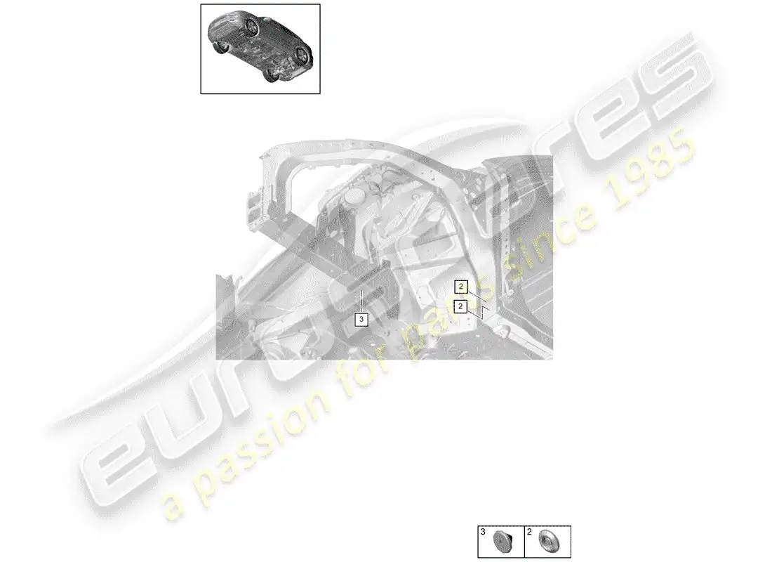 porsche 2018 (cayenne e3 9ya/9yb) plug parts diagram
