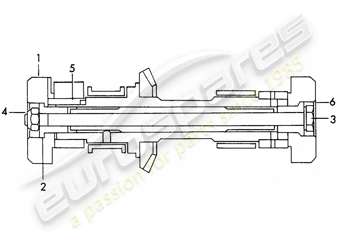 porsche 1964 (356b/356c) flywheel weights - for - camshaft - exhaust parts diagram