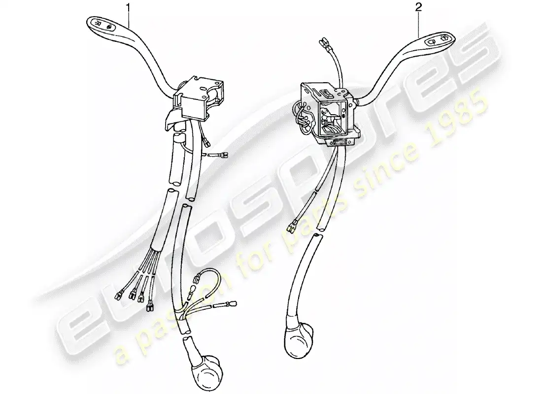 porsche 1981 (911) steering column switch parts diagram