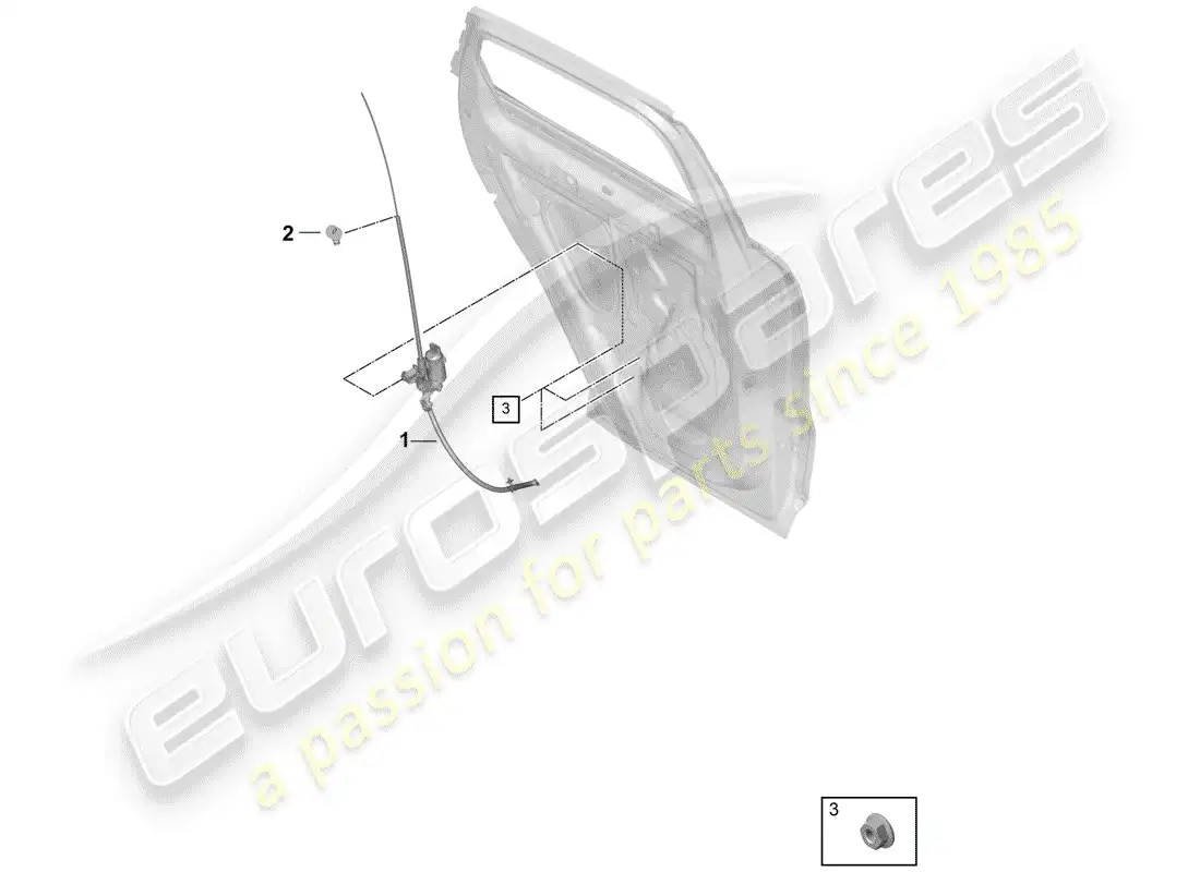 porsche 2020 (cayenne e3 9ya/9yb) blind parts diagram