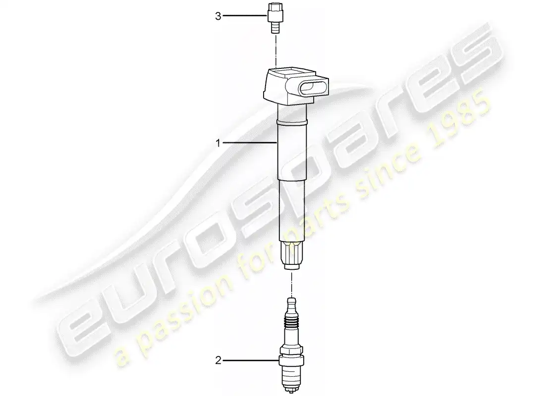 porsche 2012 (987 boxster) ignition system parts diagram