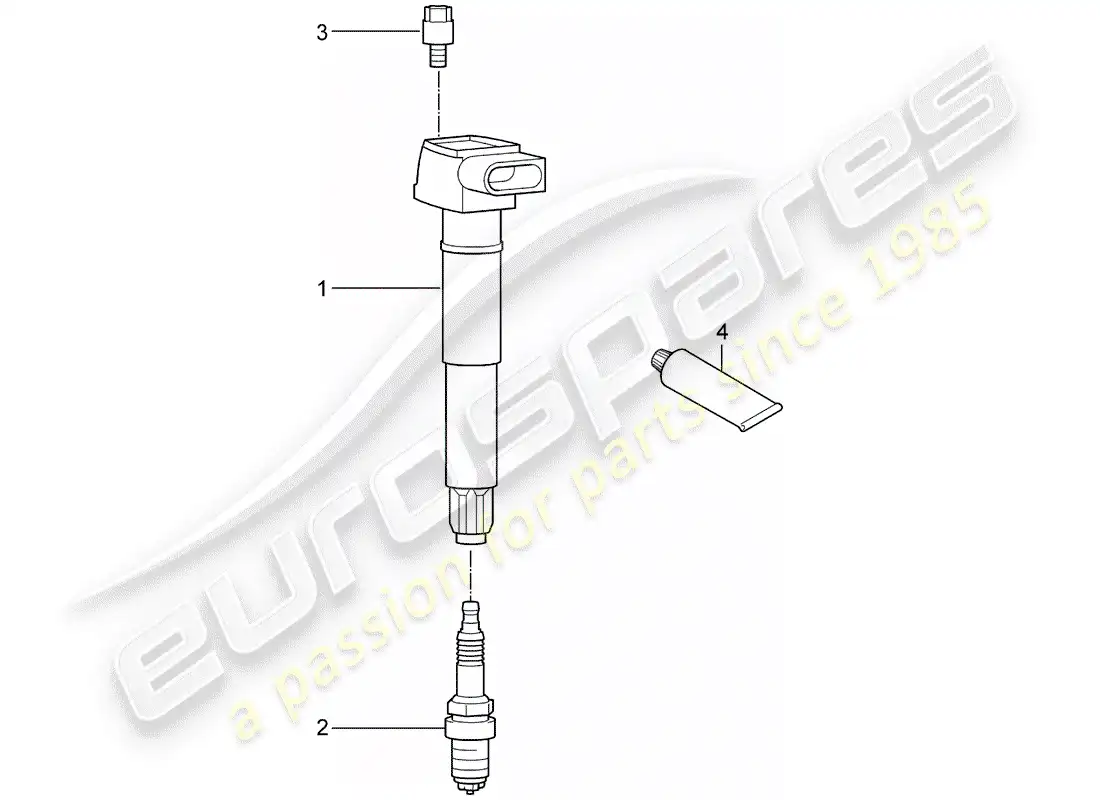 porsche 2016 (cayenne e2 92a) ignition system parts diagram