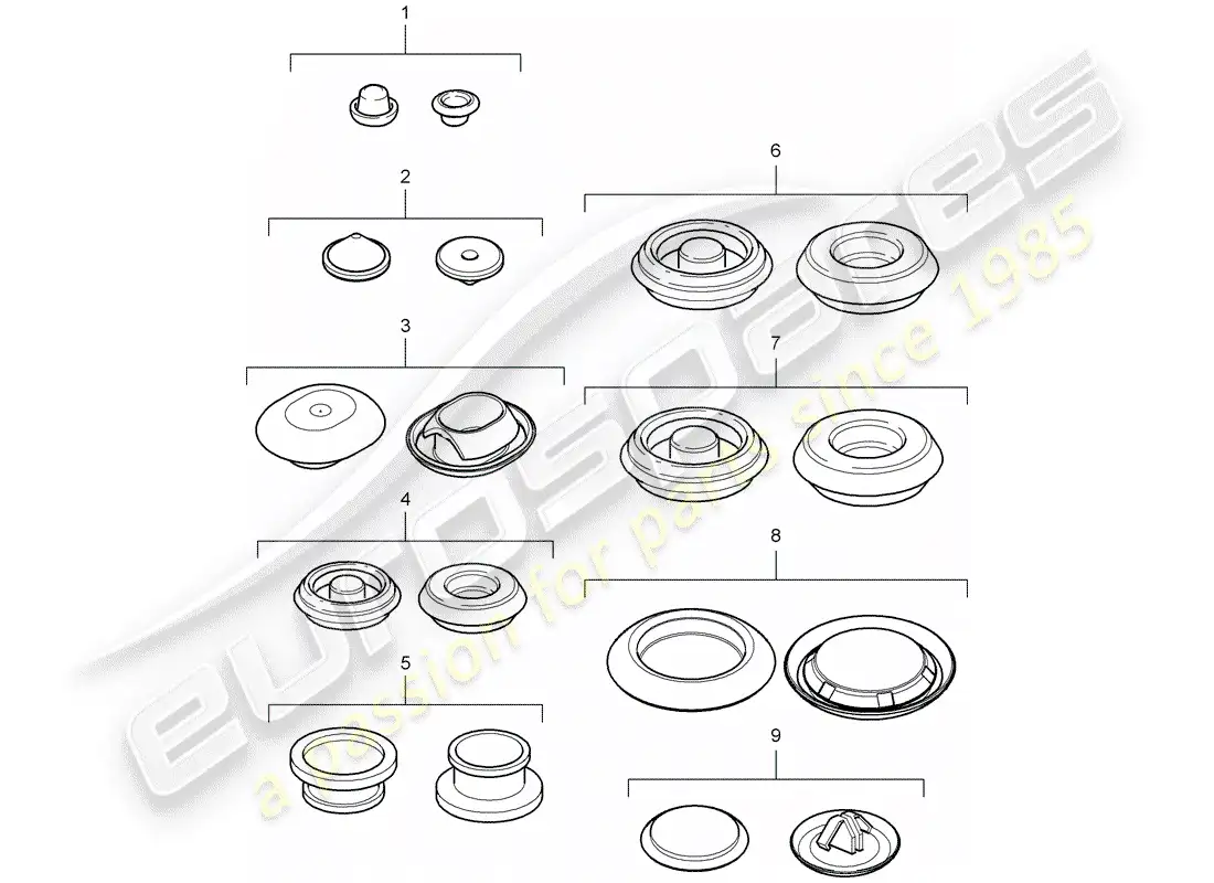 porsche 2012 (987 cayman) plug parts diagram