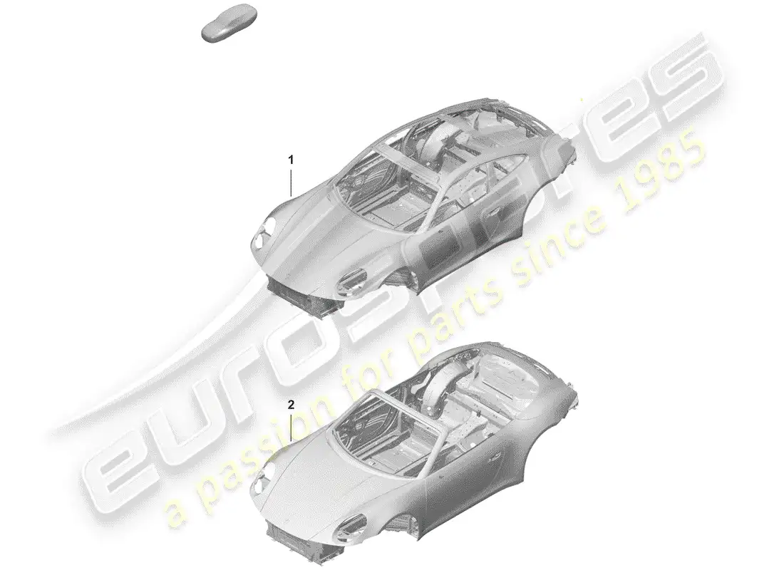 porsche 2019 (992-1) car body parts diagram