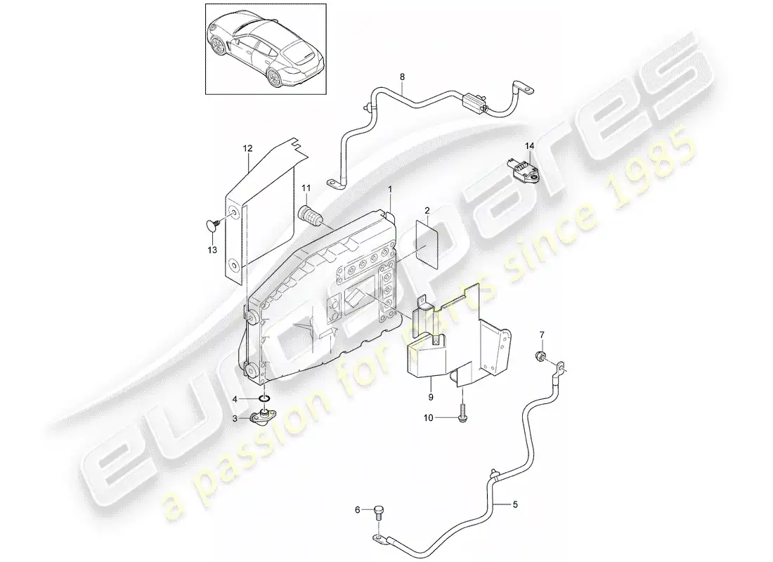 porsche 2014 (panamera 970) hybrid parts diagram