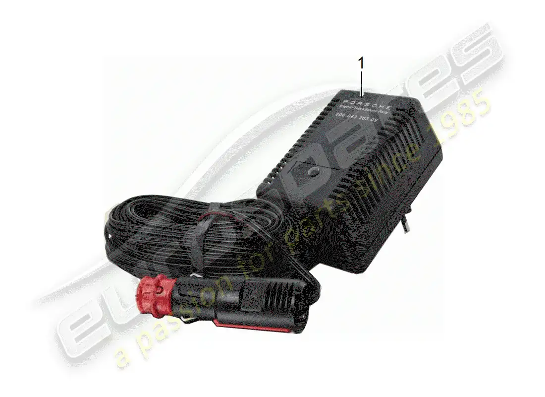 porsche 2017 (accessories) charger - 6 volt parts diagram