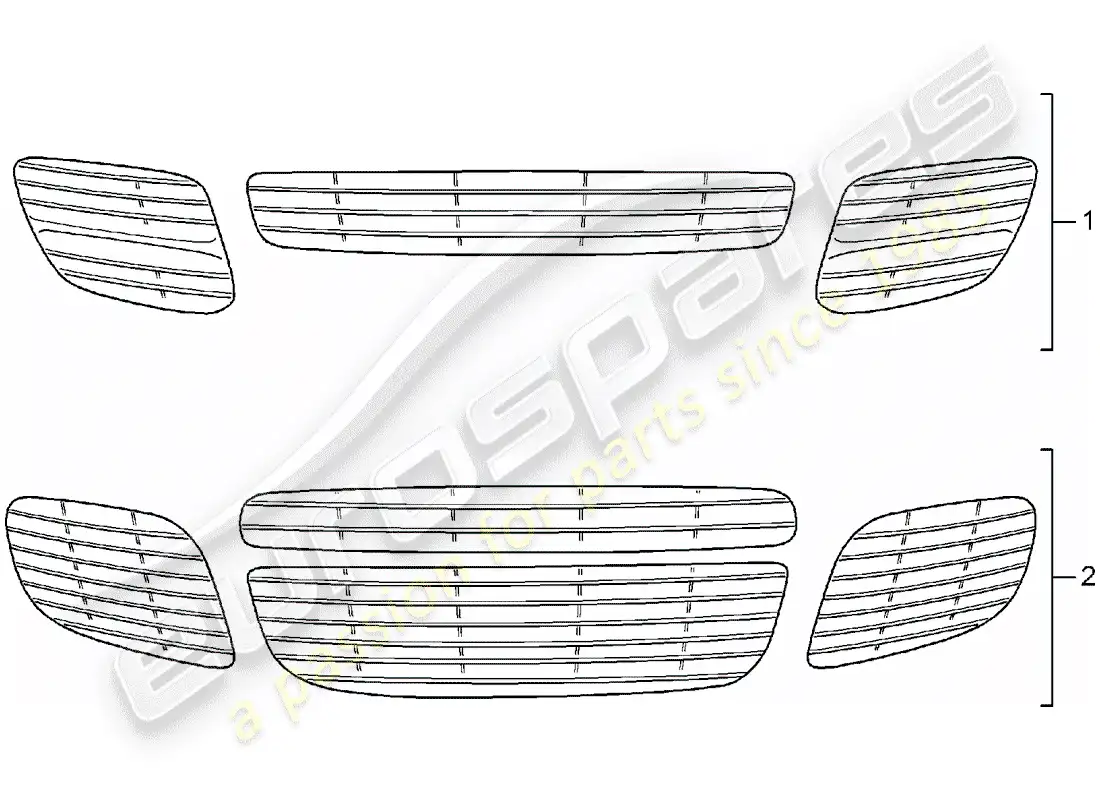 porsche 2013 (tequipment cayenne) ventilation grille parts diagram