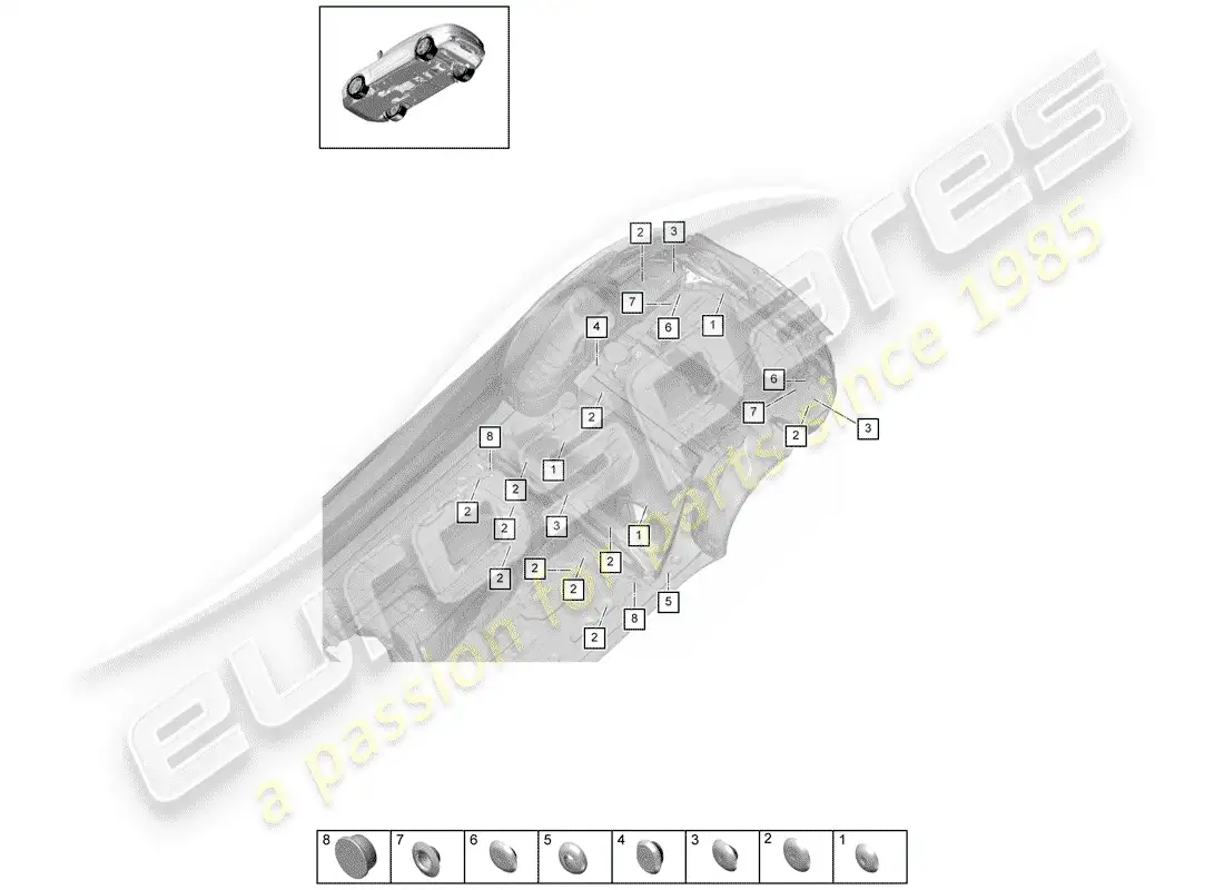 porsche 2018 (panamera 971-1) plug parts diagram