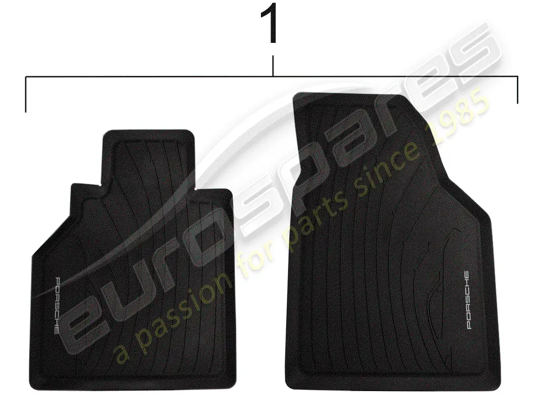 porsche 2002 (986 boxster) floor mat - luggage compartment liner parts diagram