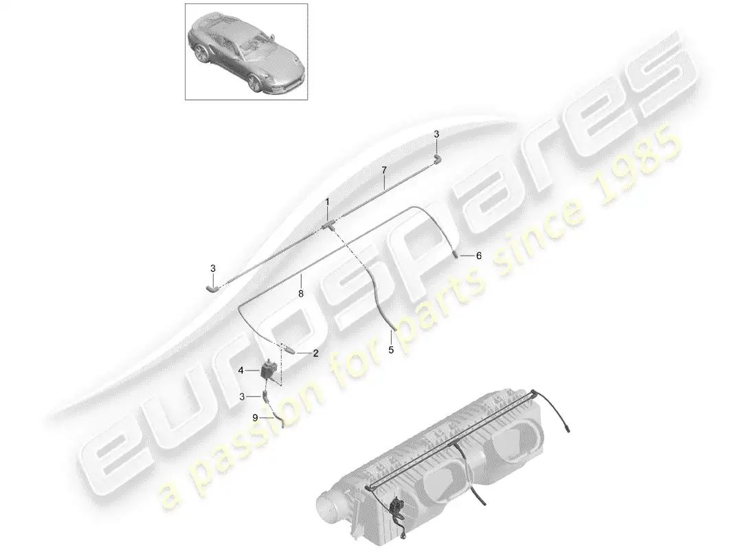 porsche 2016 (991-1 turbo) air cleaner parts diagram