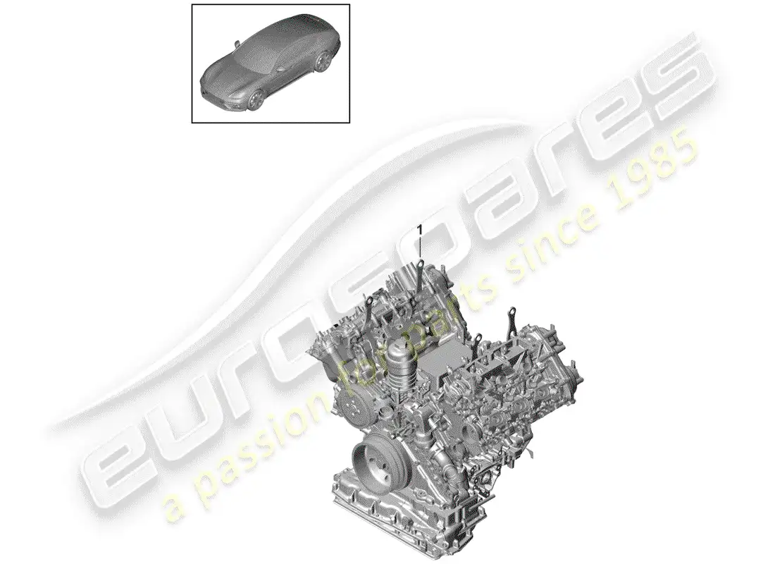 porsche 2019 (panamera 971-1) long block parts diagram
