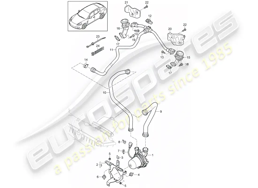 porsche 2016 (panamera 970) exhaust emission control sys- parts diagram