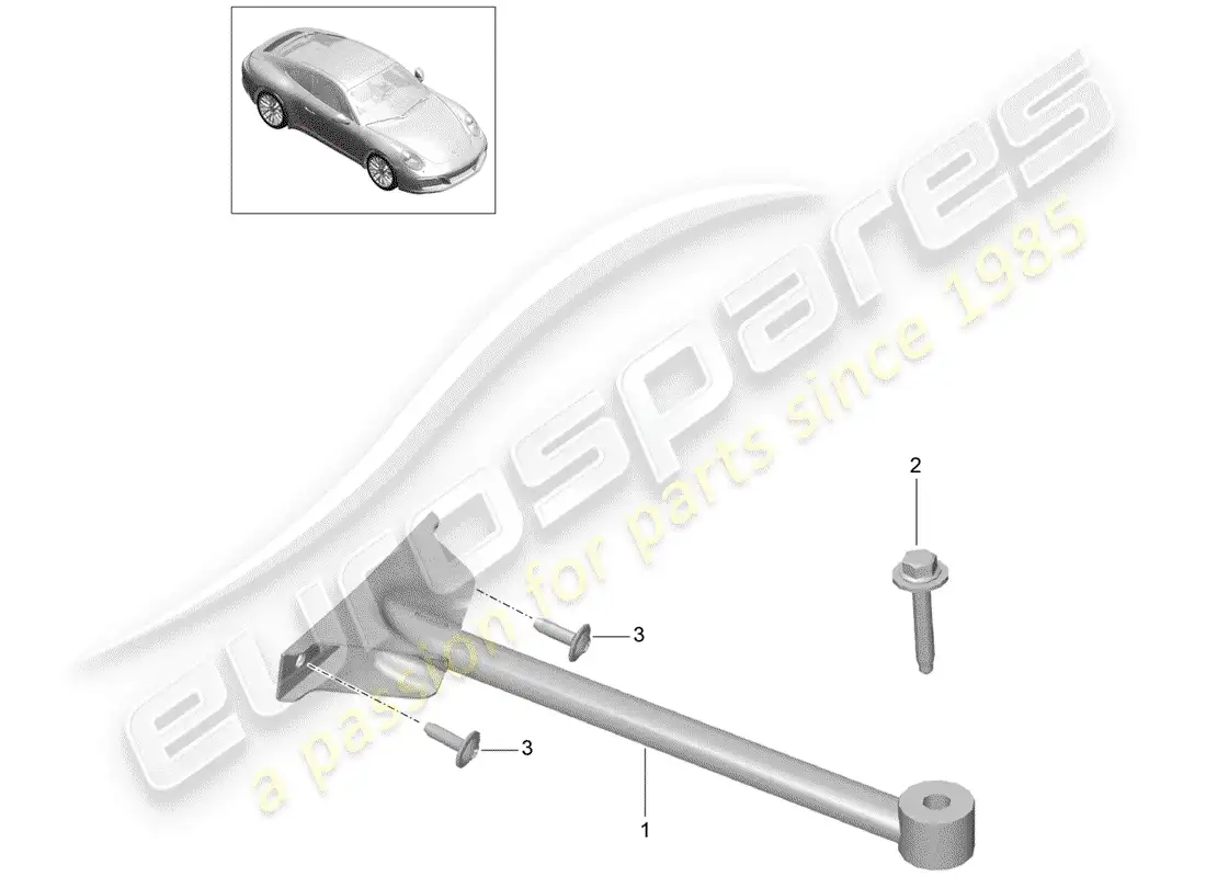 porsche 2017 (991-2) dome strut parts diagram