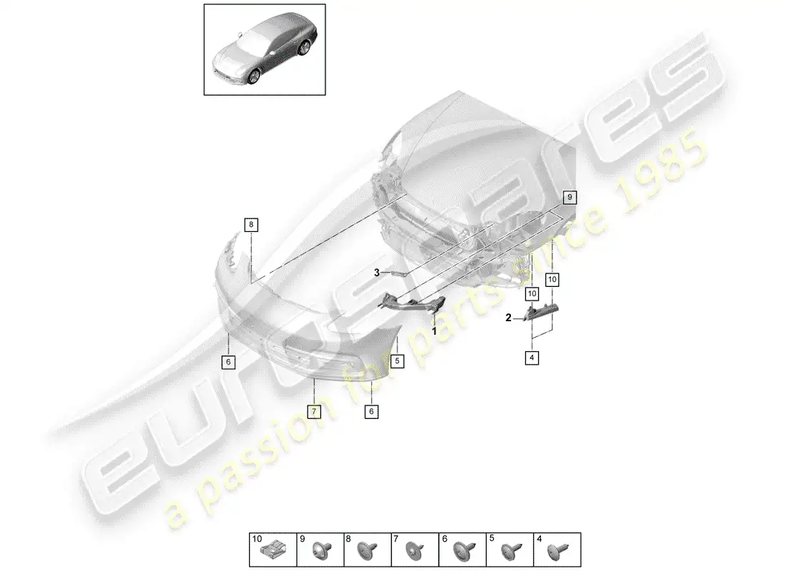 porsche 2019 (panamera 971-1) fasteners parts diagram