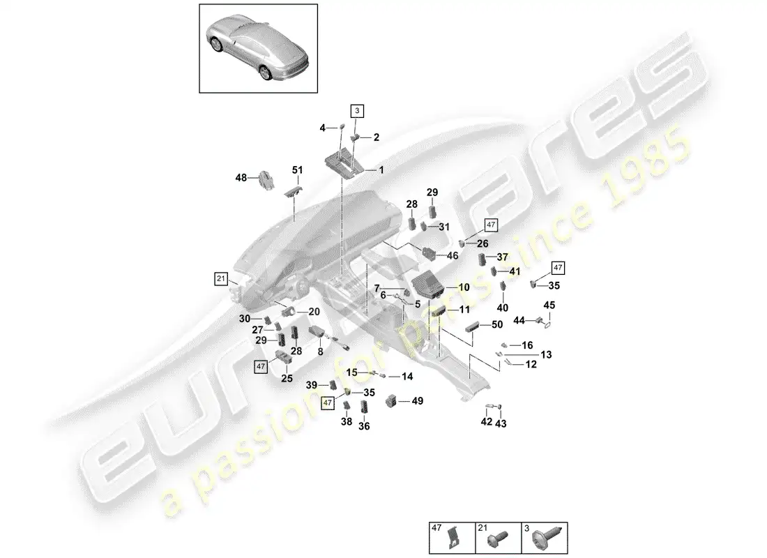 porsche 2019 (panamera 971-1) multiple switch parts diagram