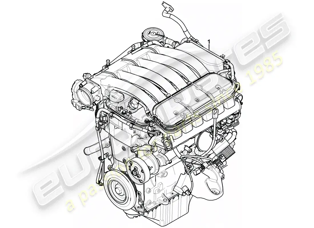 porsche 2003 (cayenne e1 9pa) replacement engine parts diagram