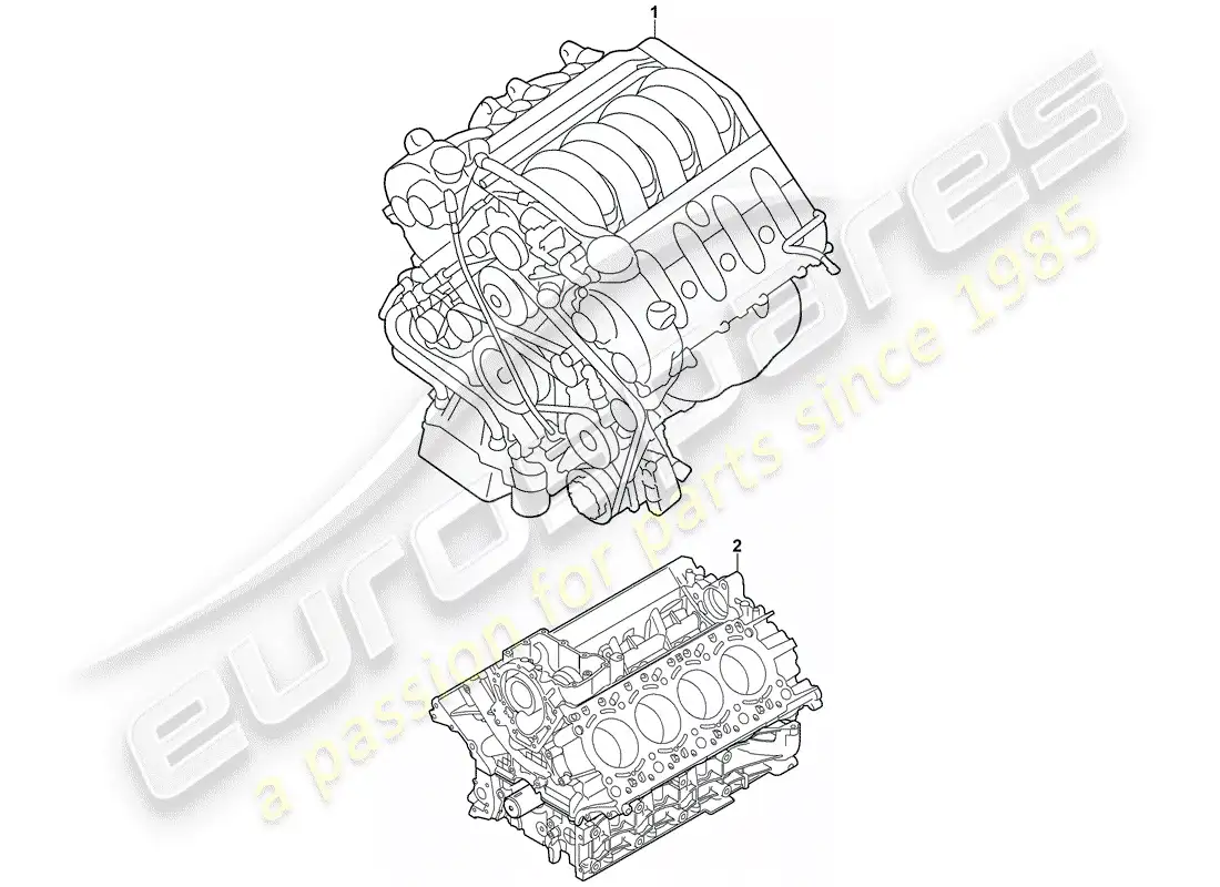 porsche 2003 (cayenne e1 9pa) replacement engine parts diagram