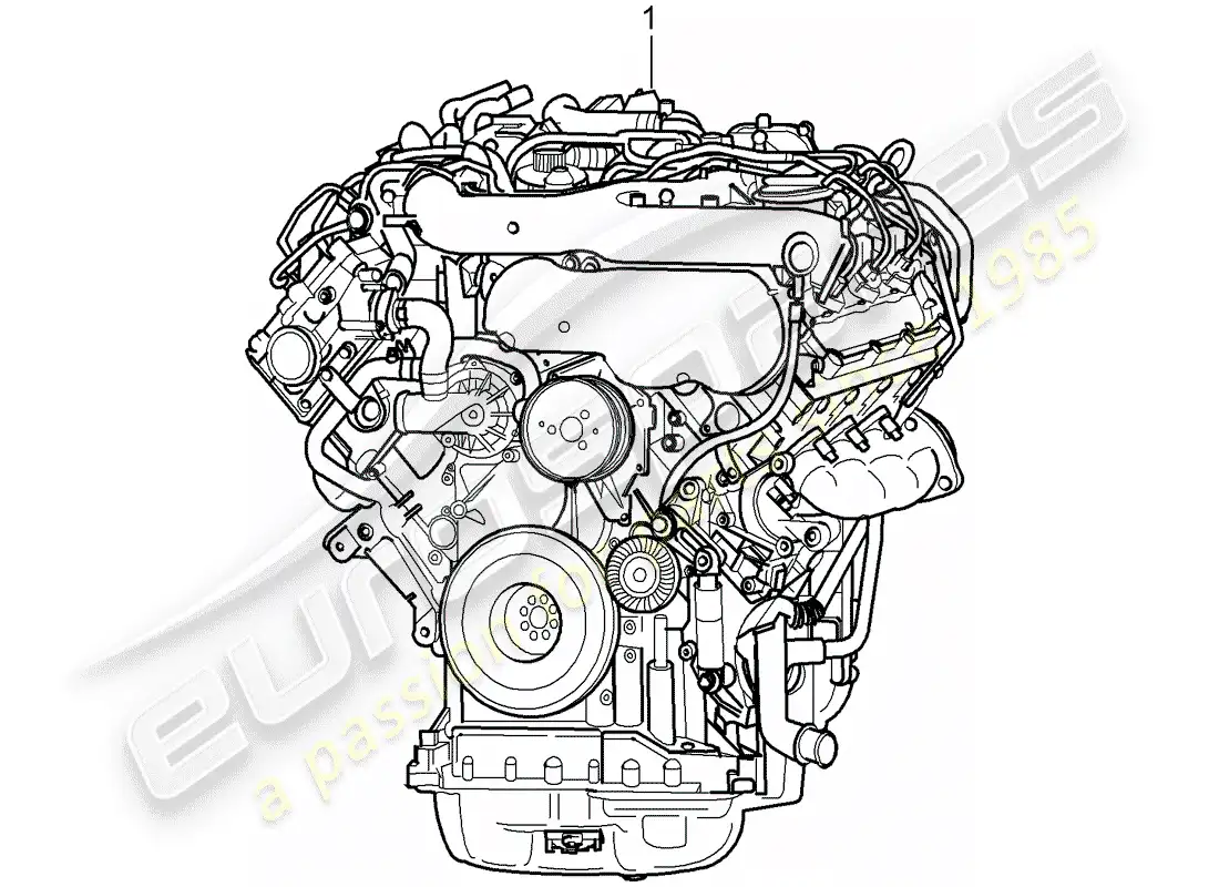 porsche 2007 (cayenne e1 9pa) replacement engine parts diagram