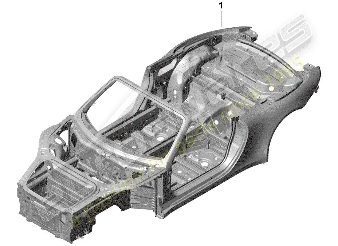 porsche 2014 (991-1 r/gt3/rs) car body parts diagram