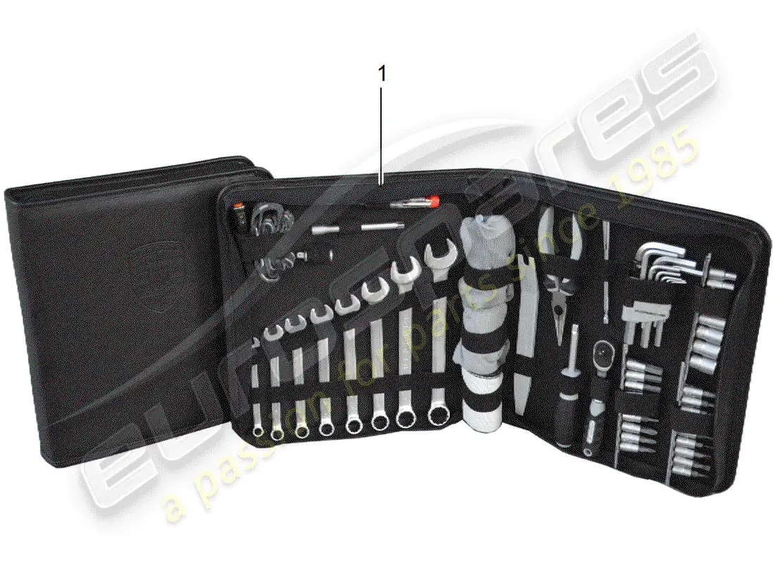 porsche 2013 (tequipment cayenne) tool kit bag parts diagram