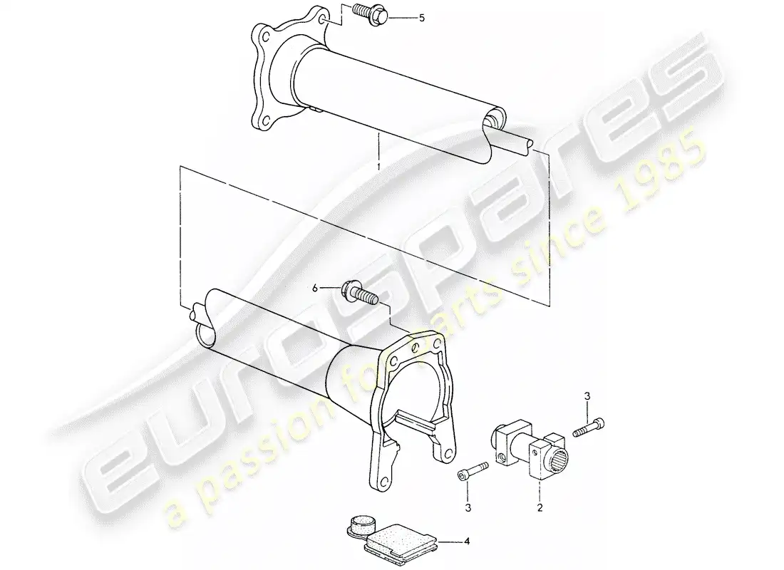 porsche 1995 (993) central tube - - d - mj 1995>> parts diagram