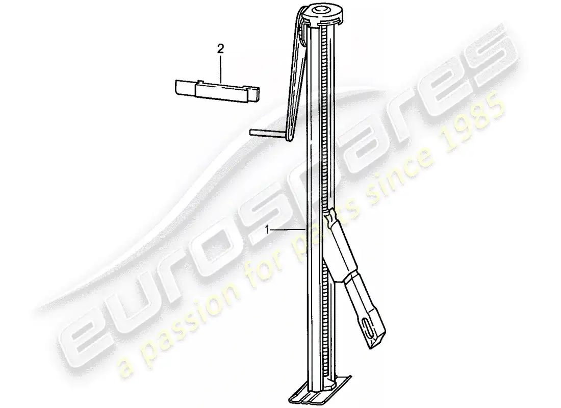 porsche 1987 (911) special model - flatnose design - jack - accessories parts diagram