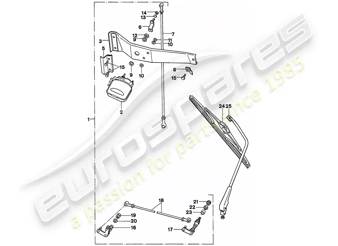 porsche 1977 (911) rear window wiper - d >> - mj 1975 parts diagram