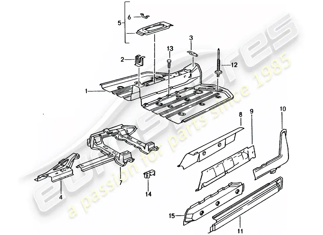 porsche 1994 (993) frame parts diagram