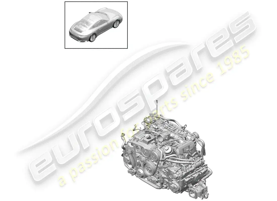 porsche 2017 (991-2) replacement engine parts diagram