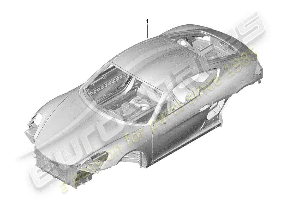 porsche 2016 (981 cayman gt4) car body parts diagram