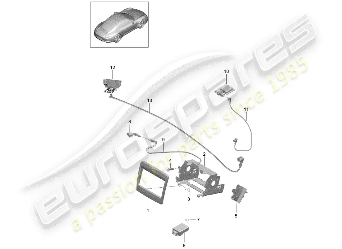 porsche 2015 (991-1) preparation parts diagram