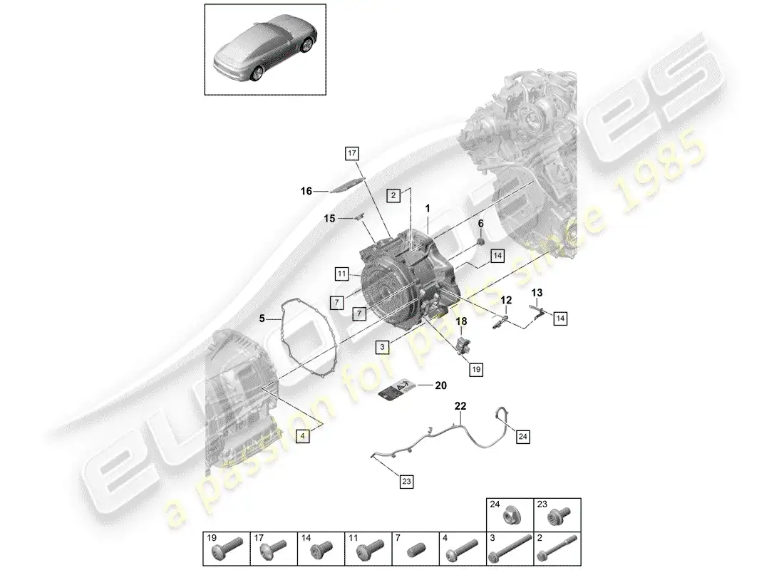 porsche 2017 (panamera 971-1) traction motor for elec. drive part diagram