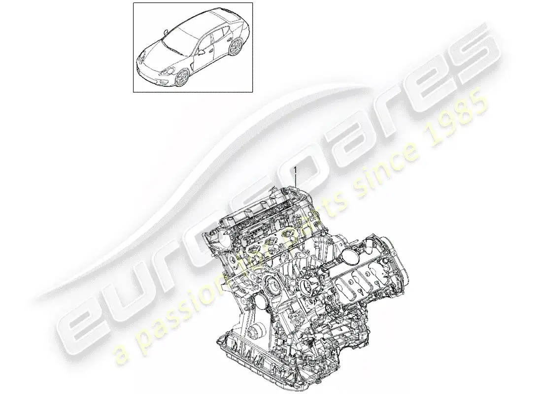porsche 2012 (panamera 970) long block parts diagram