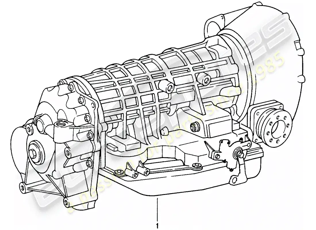 porsche 1996 (993) tiptronic - replacement transmission parts diagram