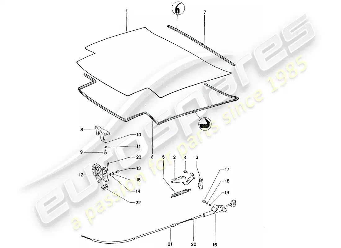 porsche 1972 (914) cover parts diagram