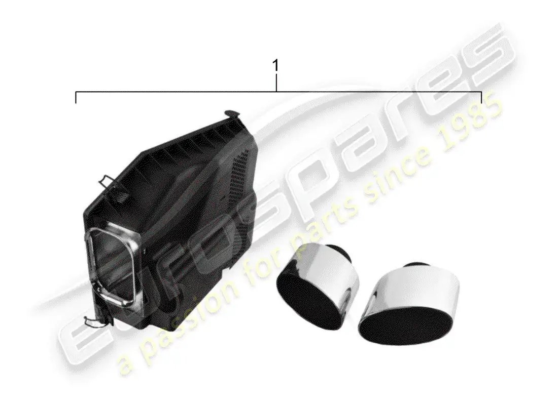 porsche 2018 (accessories) exh.optic sound package - - d - mj 1994>> - mj 1998 parts diagram