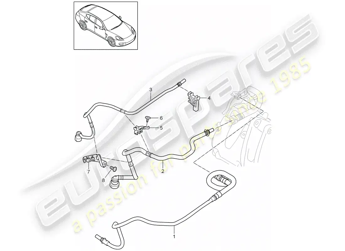 porsche 2014 (panamera 970) fuel system parts diagram