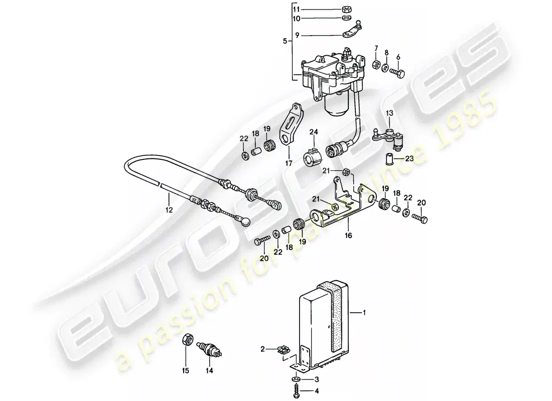 porsche 1982 (944) cruise control system parts diagram
